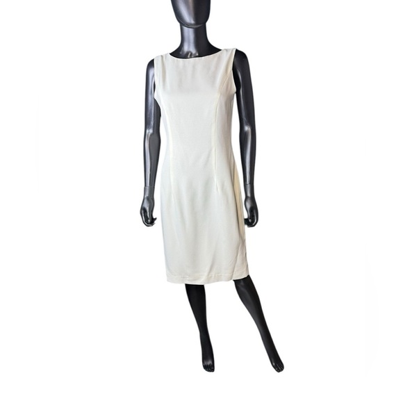 VINTAGE ALEX EVENINGS SIZE 8 PETITE cream  FORMAL DRESS SLEEVELESS EVENT - Picture 7 of 16